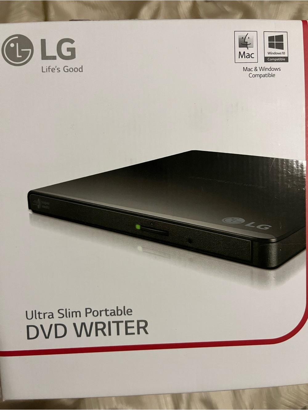 LG Ultra Slim Portable DVD Writer - Black